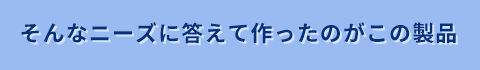 そんなニーズに答えて作ったのがこの製品